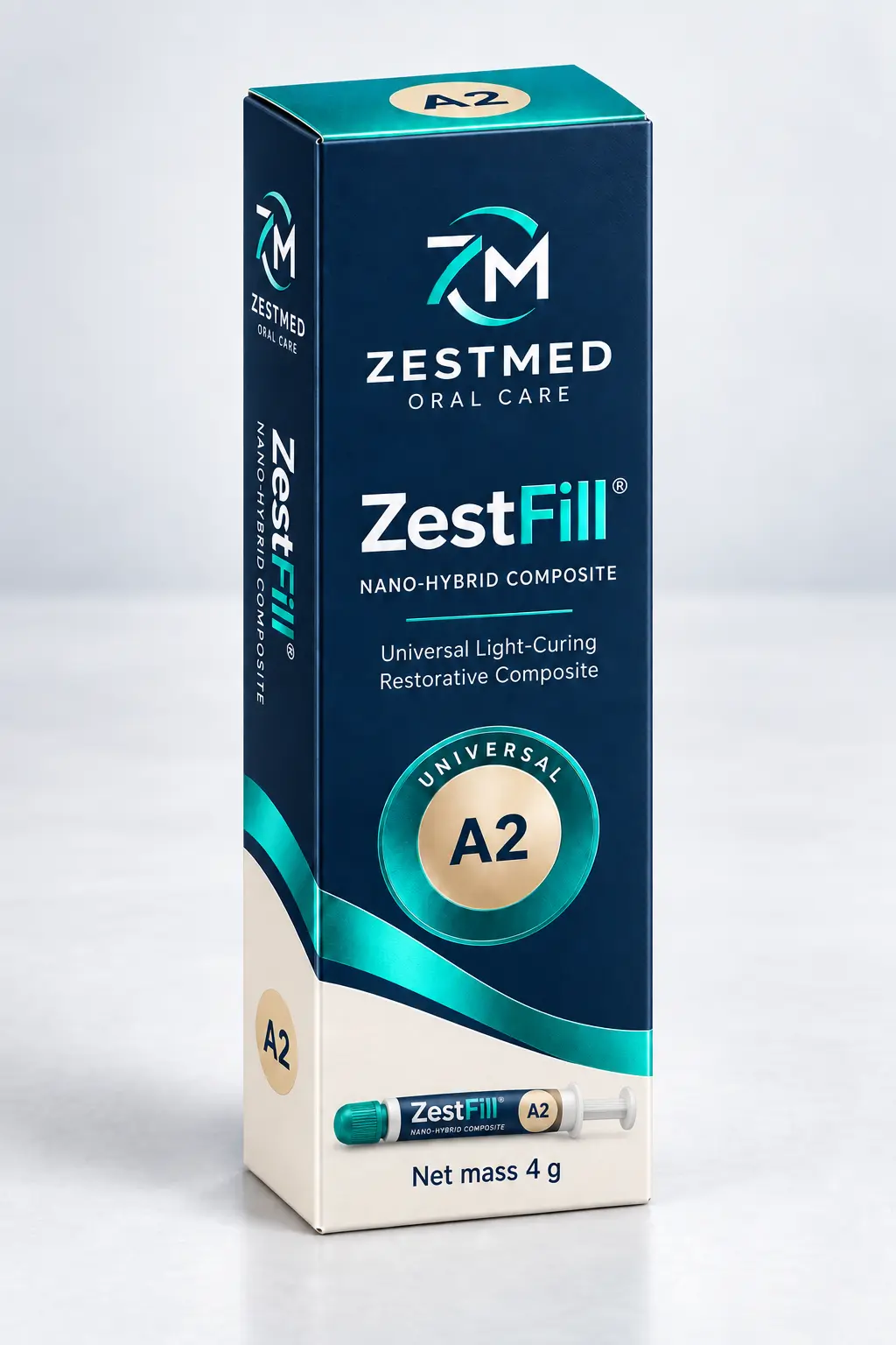 ZestFill A2 carton and syringe product presentation
